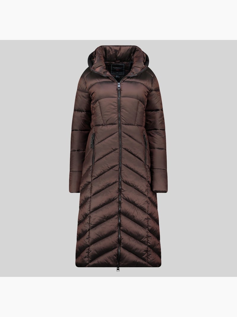 Giubbotto con cappuccio blanche long – geographical norway Marrone scuro - Kiabi