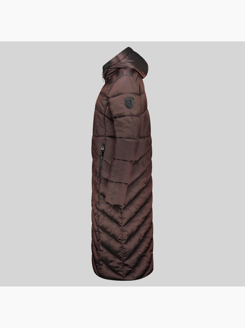 Giubbotto con cappuccio blanche long – geographical norway Marrone scuro - Kiabi