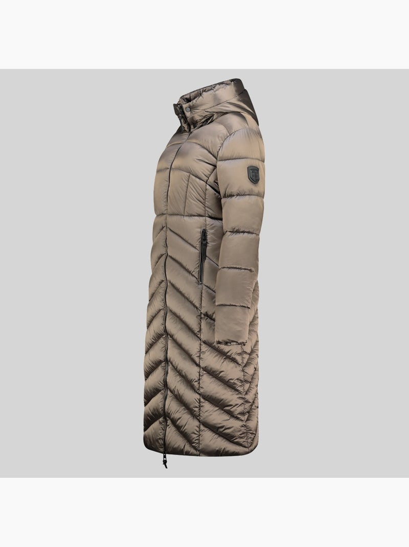 Giubbotto con cappuccio blanche long – geographical norway Tortora - Kiabi