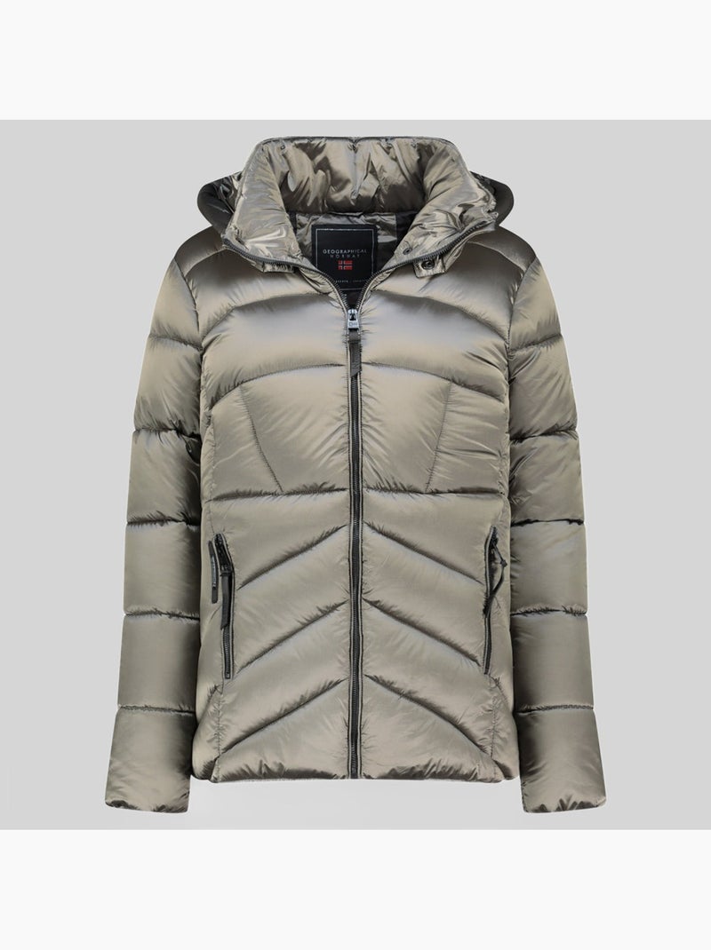 Giubbotto con cappuccio blanche short – geographical norway Grigio chiaro - Kiabi