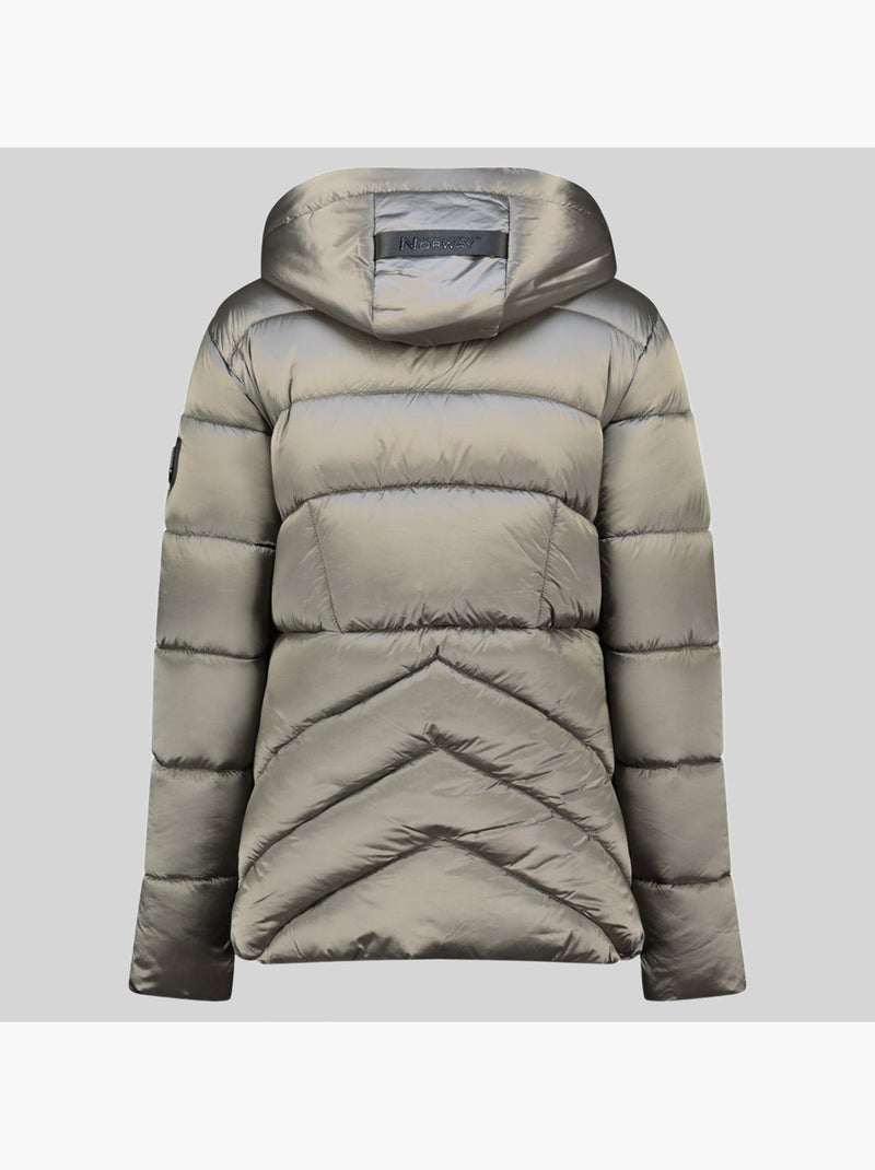 Giubbotto con cappuccio blanche short – geographical norway Grigio chiaro - Kiabi