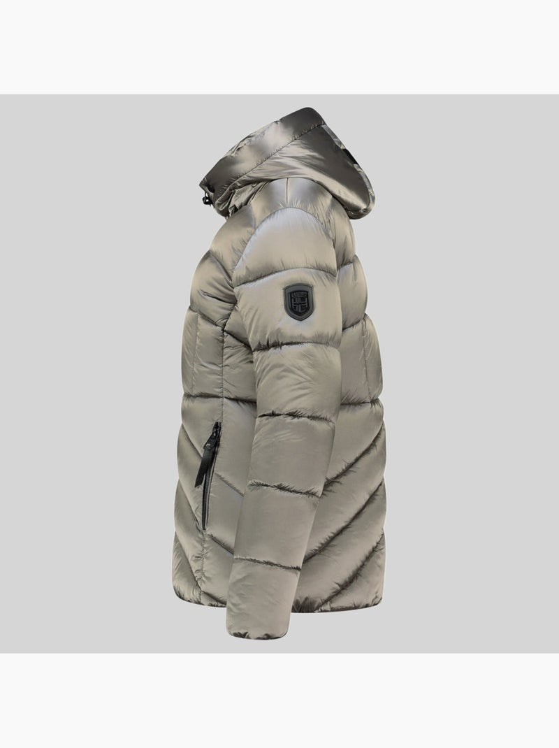 Giubbotto con cappuccio blanche short – geographical norway Grigio chiaro - Kiabi