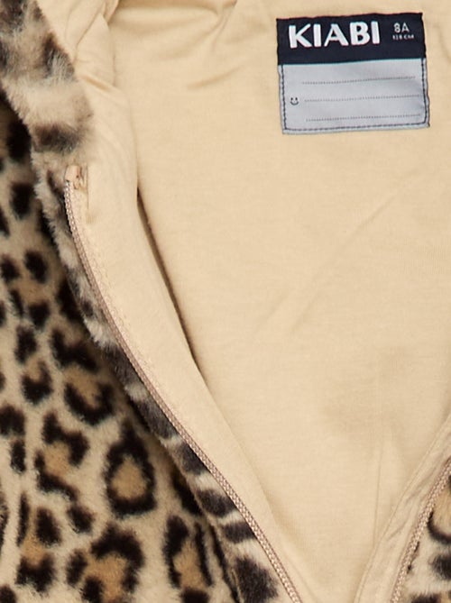 Giubbotto con cappuccio e zip in ecopelliccia - Kiabi