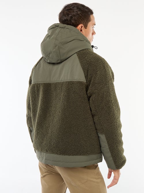 Giubbotto con cappuccio effetto montone - Kiabi