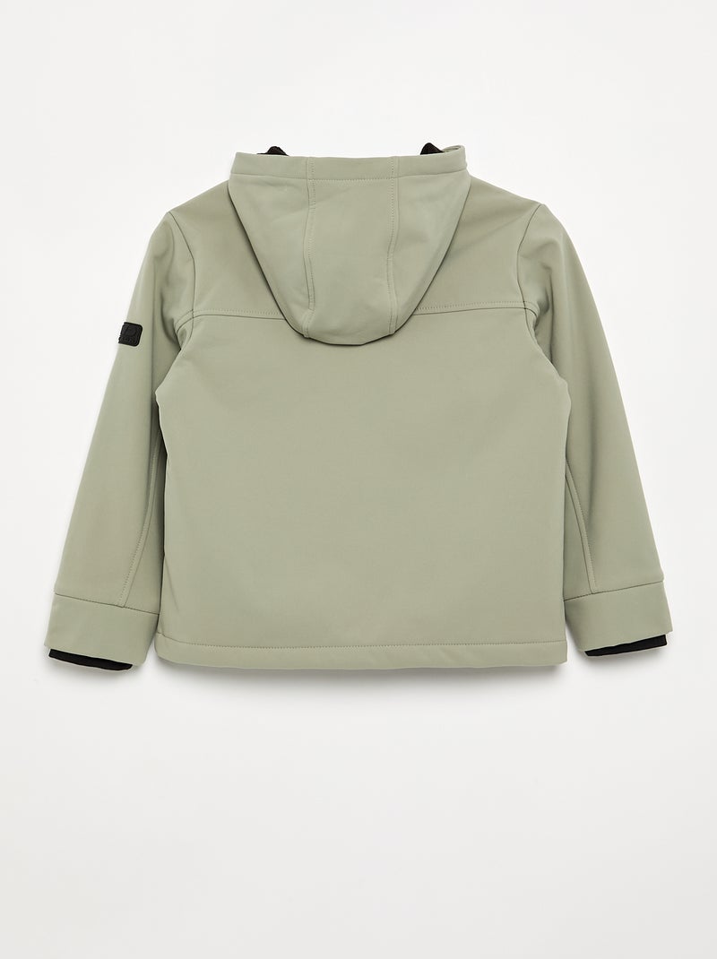 Giubbotto con cappuccio foderato in micropile Verde - Kiabi