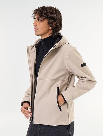 Giubbotto con cappuccio in neoprene foderato in micropile