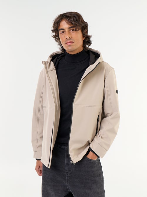 Giubbotto con cappuccio in neoprene foderato in micropile - Kiabi
