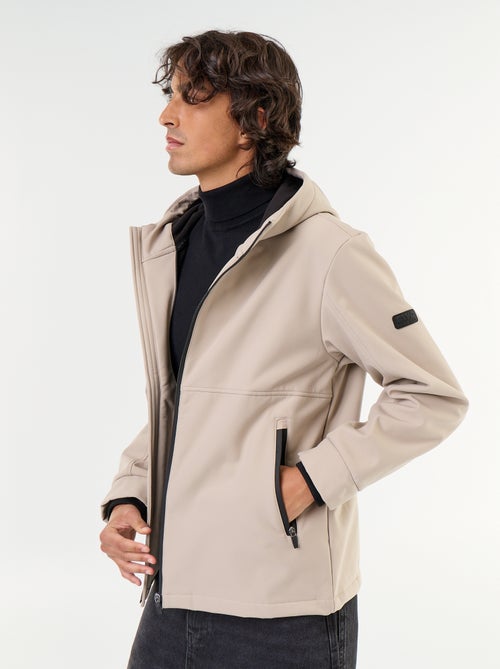 Giubbotto con cappuccio in neoprene foderato in micropile - Kiabi