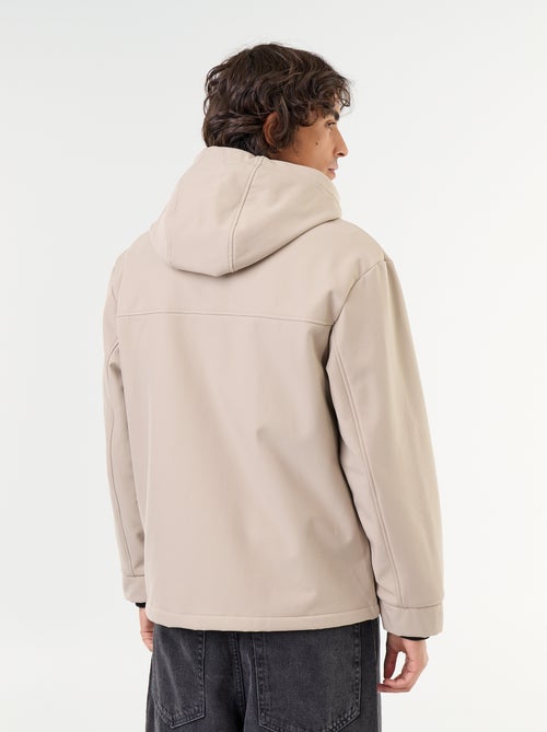 Giubbotto con cappuccio in neoprene foderato in micropile - Kiabi