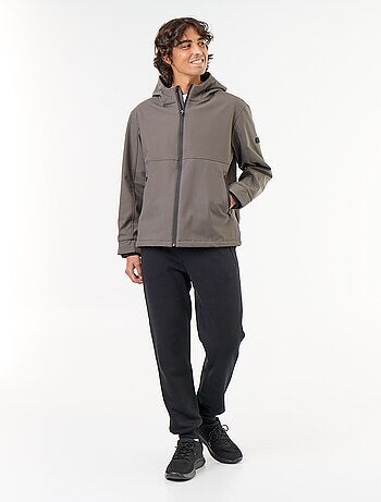Giubbotto con cappuccio in neoprene foderato in micropile