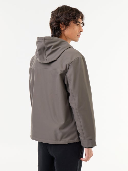 Giubbotto con cappuccio in neoprene foderato in micropile - Kiabi