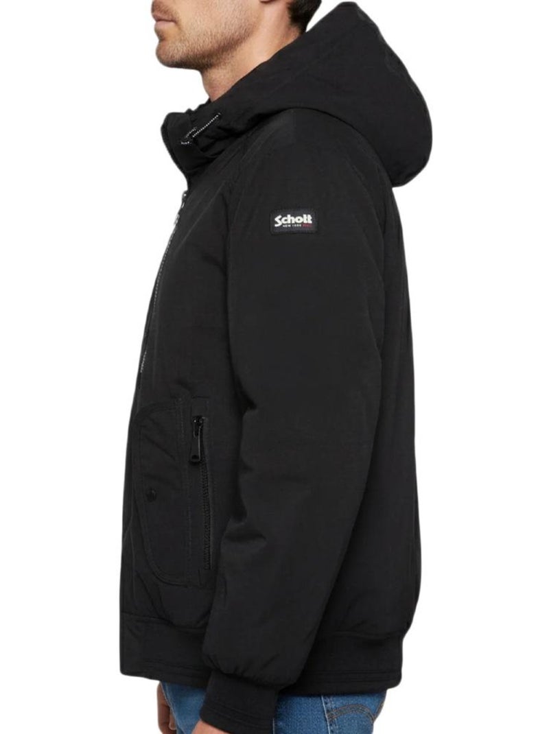 Giubbotto con Cappuccio Schott Nero - Kiabi