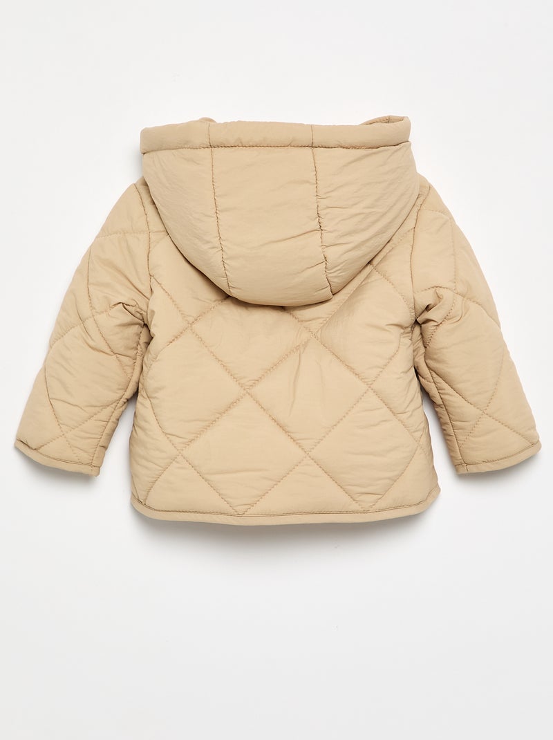Giubbotto con cerniera e cappuccio Beige - Kiabi