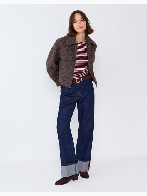 Giubbotto corto effetto bouclé, mo fashion - Kiabi Giubbotto corto effetto bouclé, mo fashion - Kiabi