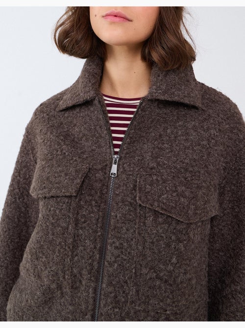 Giubbotto corto effetto bouclé, mo fashion - Kiabi Giubbotto corto effetto bouclé, mo fashion - Kiabi