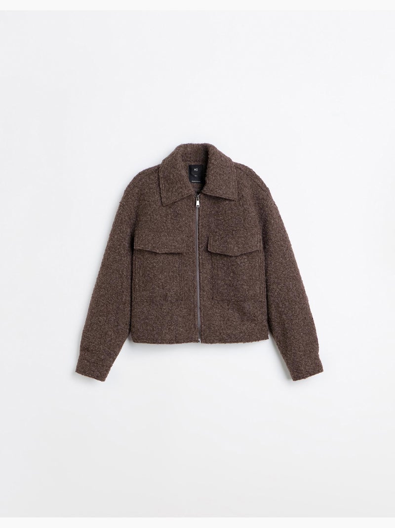 Giubbotto corto effetto bouclé, mo fashion Marrone - Kiabi