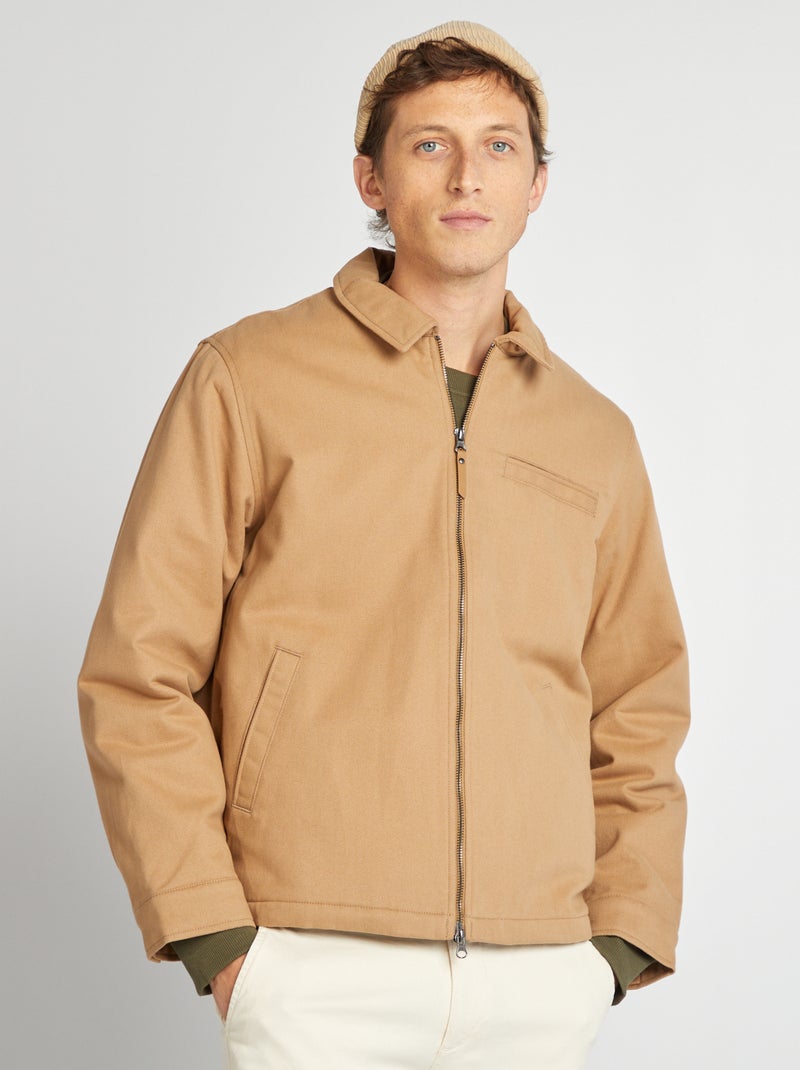 Giubbotto corto in cotone pesante BEIGE - Kiabi
