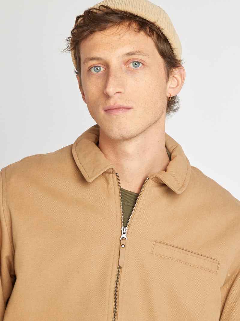 Giubbotto corto in cotone pesante BEIGE - Kiabi