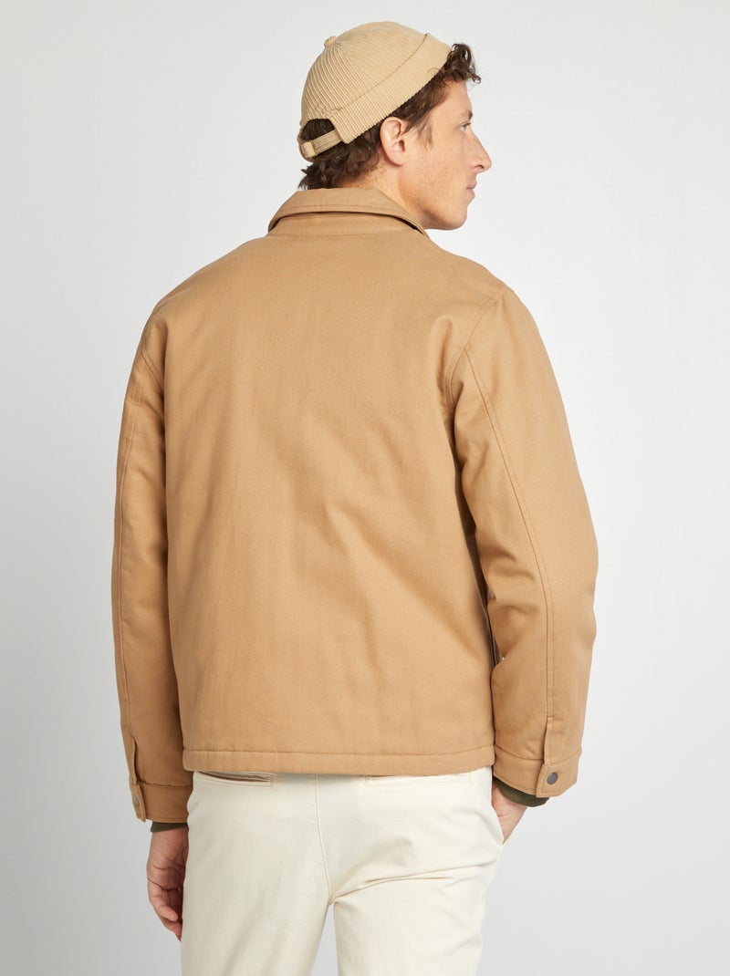 Giubbotto corto in cotone pesante BEIGE - Kiabi