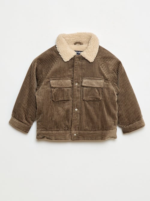 Giubbotto corto in velluto foderato - Kiabi