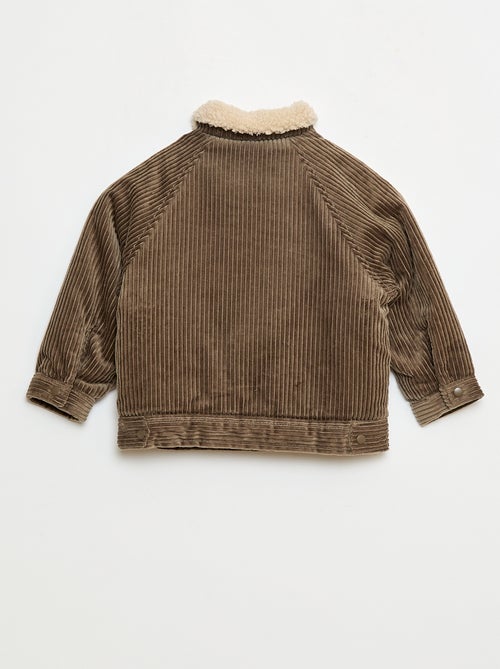 Giubbotto corto in velluto foderato - Kiabi