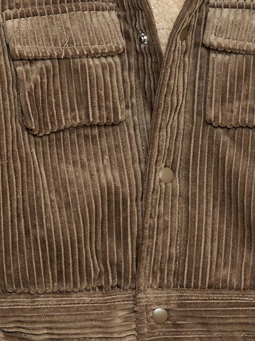 Giubbotto corto in velluto foderato - Kiabi