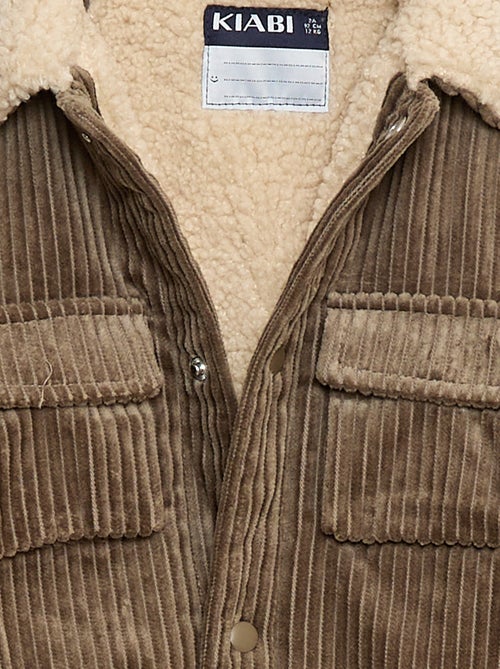 Giubbotto corto in velluto foderato - Kiabi