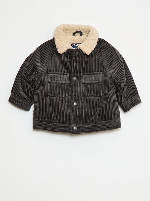 Giubbotto corto in velluto foderato - Kiabi