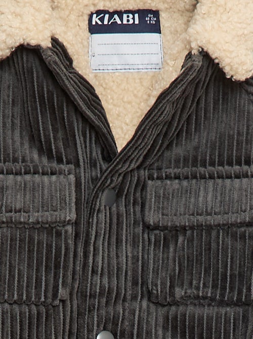 Giubbotto corto in velluto foderato - Kiabi