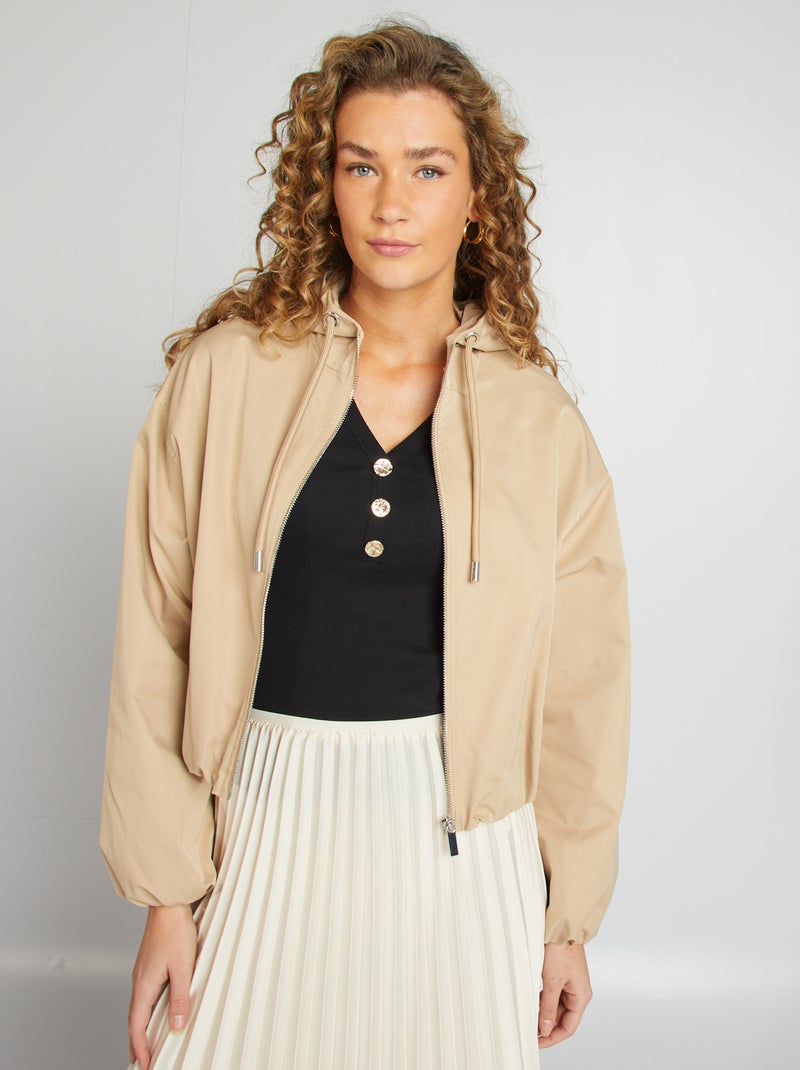 Giubbotto corto oversize BEIGE - Kiabi