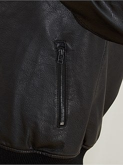 Giubbotto ecopelle con cappuccio - Kiabi