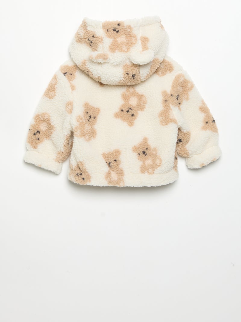 Giubbotto effetto montone Beige - Kiabi
