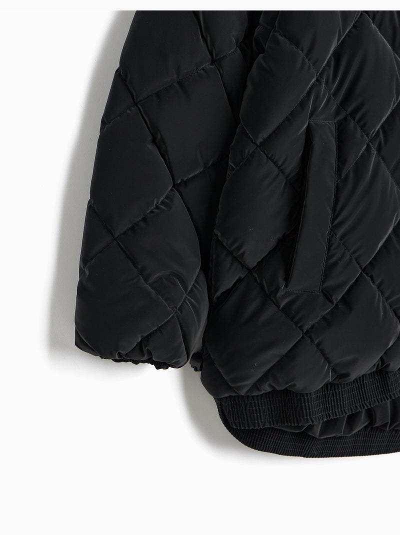 Giubbotto imbottito con cappuccio, mo fashion Nero - Kiabi