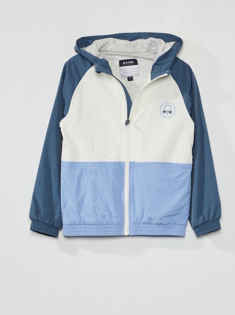 Giubbotto impermeabile color block BLU - Kiabi