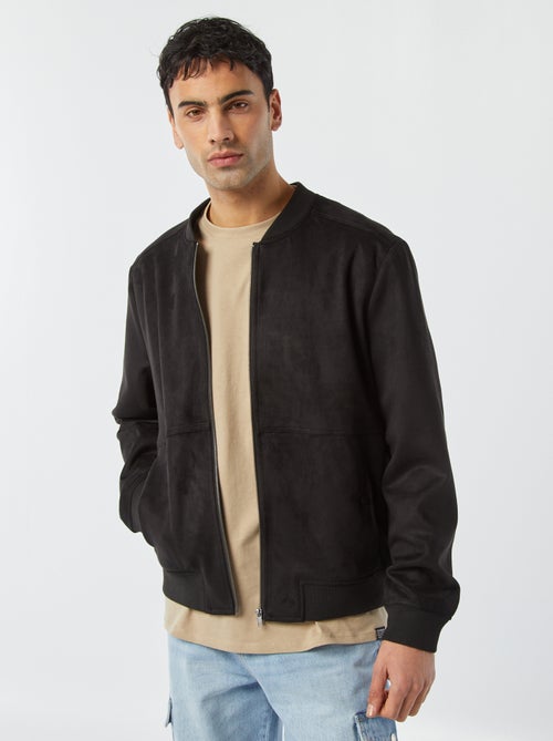 Giubbotto in finto camoscio con zip - Kiabi