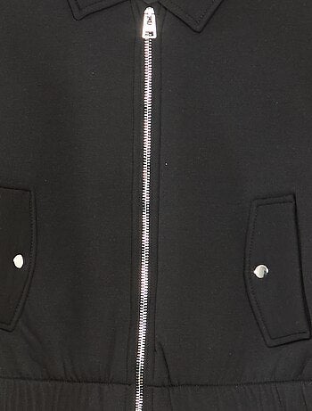 Giubbotto in maglia punto milano elasticizzato in vita