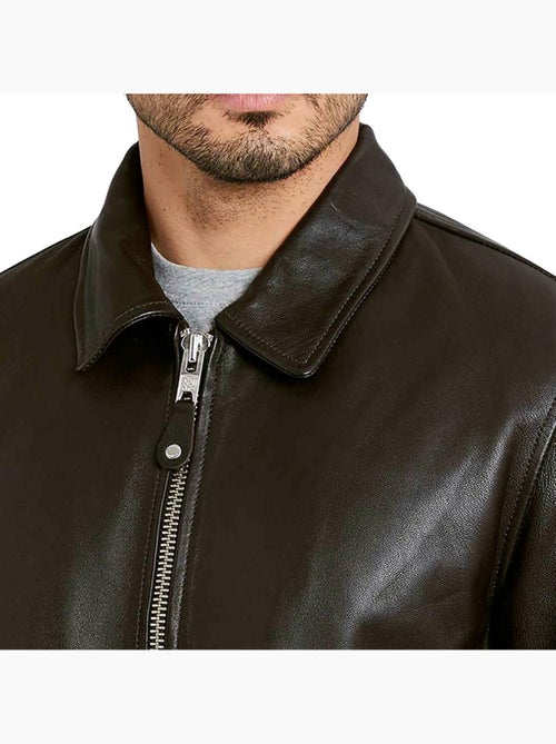 Giubbotto in pelle da uomo schott - Kiabi Giubbotto in pelle da uomo schott - Kiabi