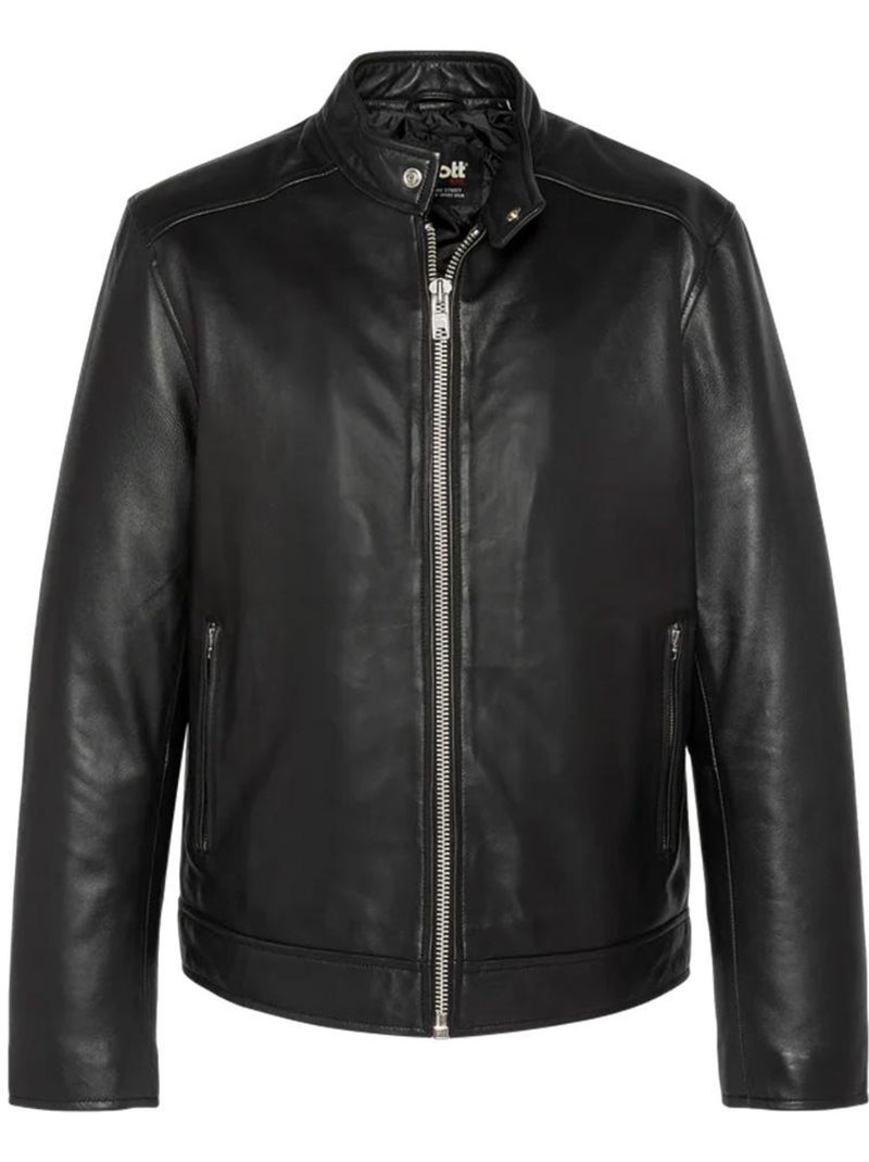 Giubbotto in Pelle da Uomo Schott Nero - Kiabi