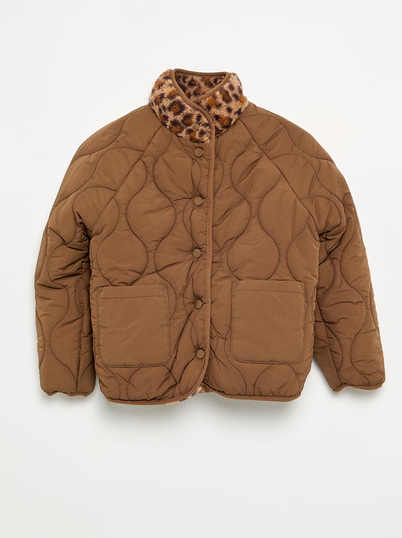 Giubbotto in pelliccia sintetica \'leopardata\' Marrone - Kiabi