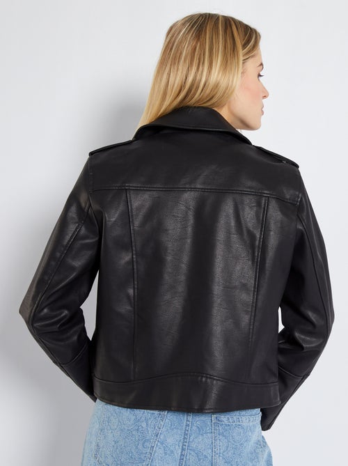 Giubbotto in similpelle tinta unita - Kiabi