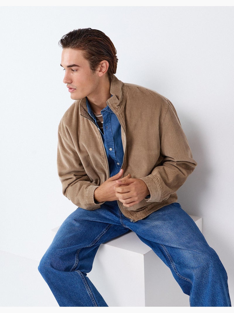 Giubbotto in velluto a coste, mo fashion Beige - Kiabi