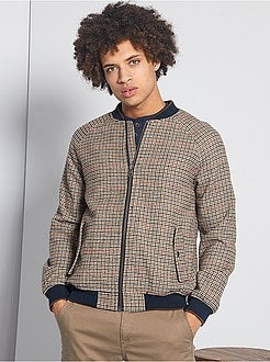 Giubbotto lana 'pied-de-poule' - Kiabi