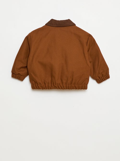 Giubbotto leggero con zip e colletto in velluto a coste - Kiabi