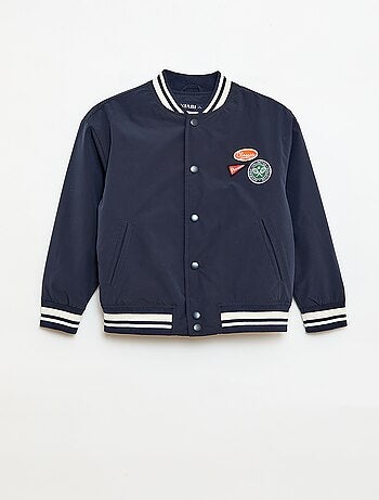 Giubbotto modello aviatore con bottoni a pressione