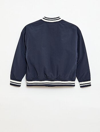 Giubbotto modello aviatore con bottoni a pressione