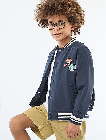 Giubbotto modello aviatore con bottoni a pressione