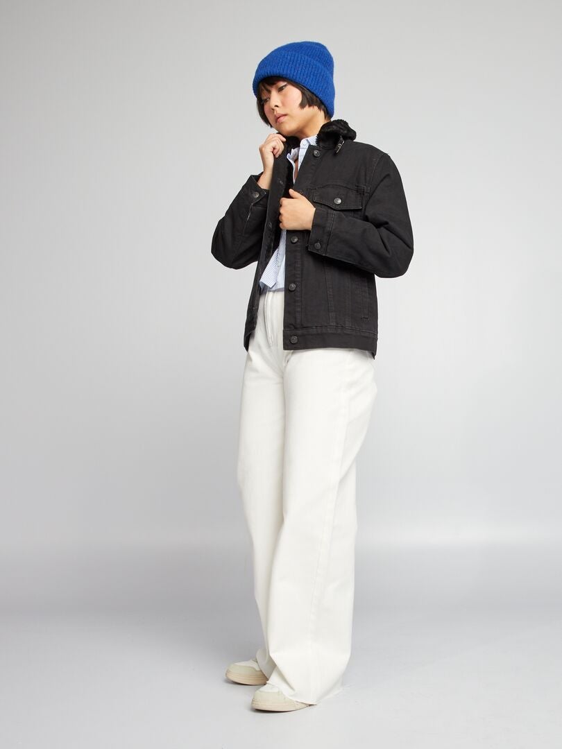Giubbotto oversize in jeans Nero - Kiabi