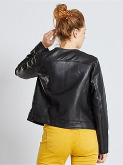 Giubbotto similpelle con zip - Kiabi