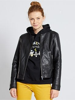 Giubbotto similpelle con zip - Kiabi