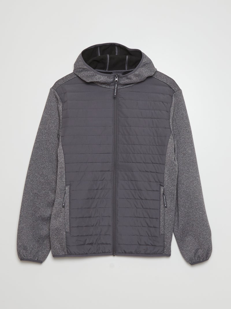 Giubbotto sportivo bimateriale GRIGIO - Kiabi